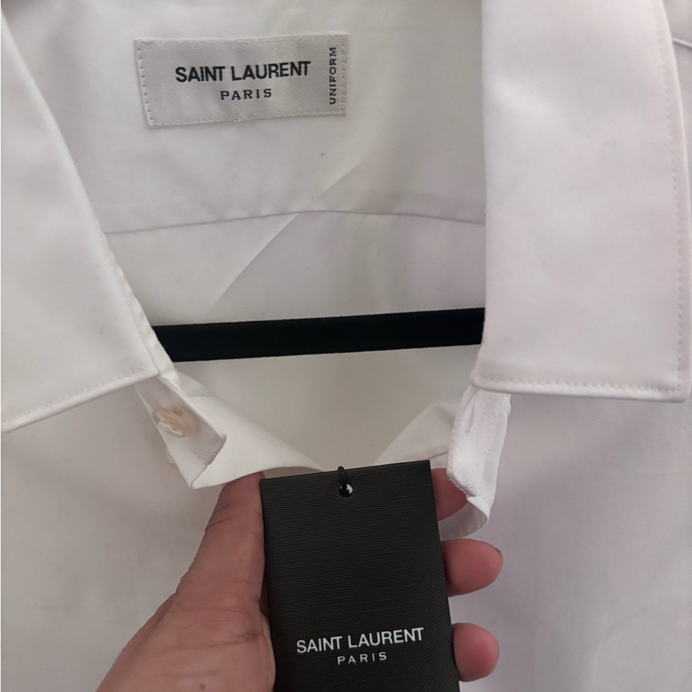 Saint Laurent (YSL) White Button Up For Sale